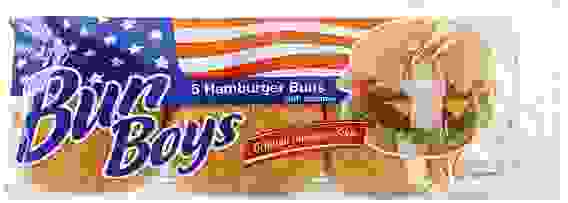 Булочка пшеничная Bun Boys гамбургер с кунжутом 6 штук