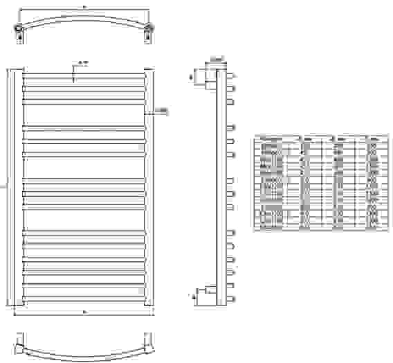 Водяной полотенцесушитель Grota Calma 480х600