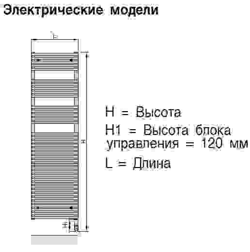 Электрический полотенцесушитель Zehnder Forma LFE-070-050/DD
