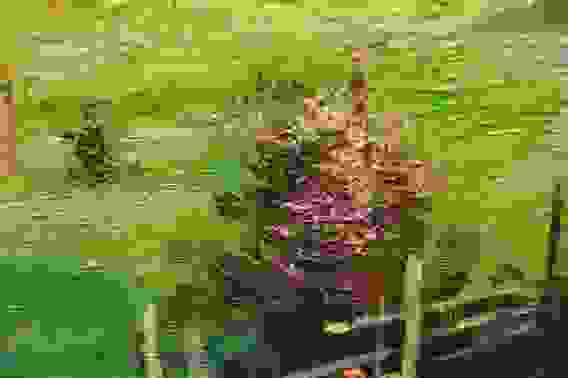 Картина маслом &quot;Деревенский пейзаж&quot;