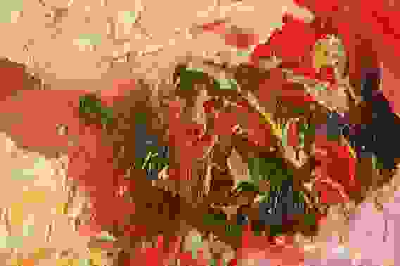 Картина маслом &quot;Ваза и пионы&quot;