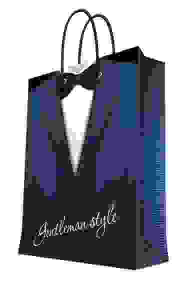 Пакет подарочный Феникс-Презент &quot;Джентльмен&quot; 18х10х23 см