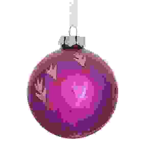 Новогоднее подвесное украшение &quot;Шар&quot;, цвет: малиновый