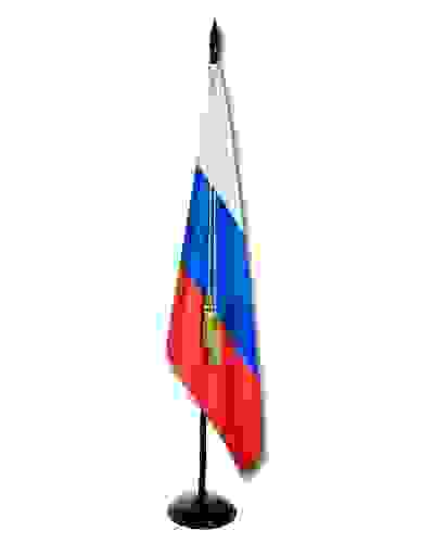 Флаг России на напольном флагштоке