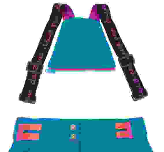 Комплект (куртка, брюки и шарф) DEUX PAR DEUX, мультицвет