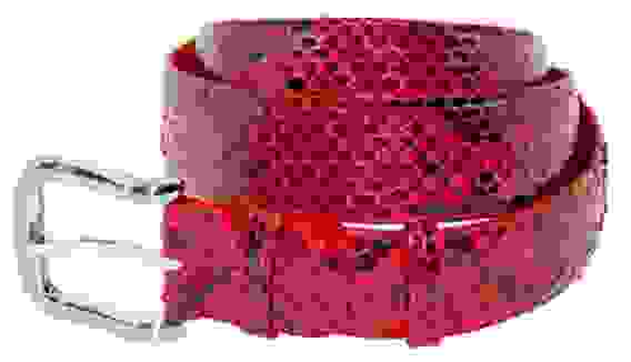 Разноцветные ремни из кожи питона