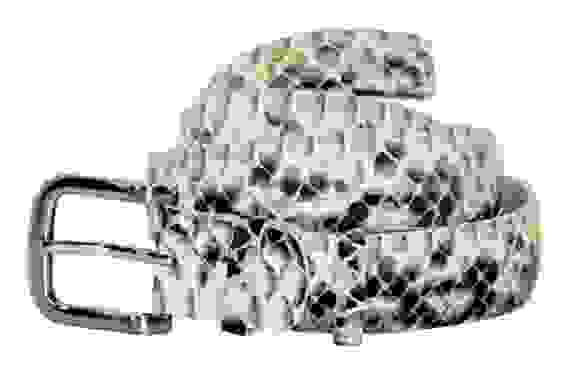 Разноцветные ремни из кожи питона