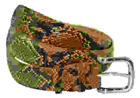 Разноцветные ремни из кожи питона