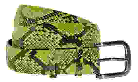 Разноцветные ремни из кожи питона